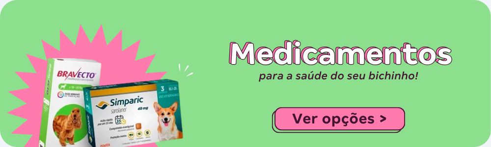 Banner sobre medicamentos para cachorros no pet shop online da tudo de bicho